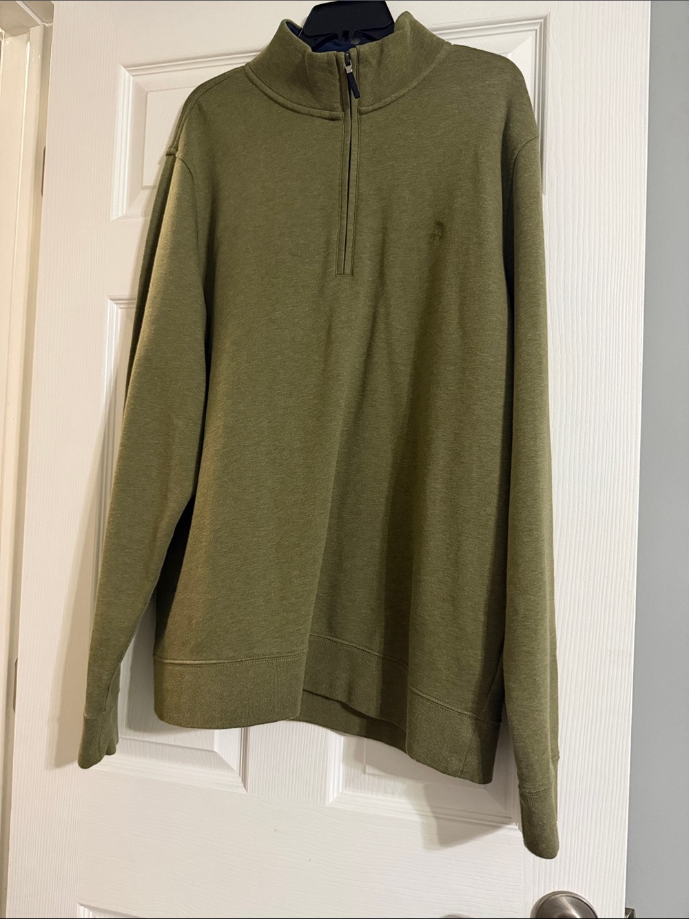 Brooks Brothers Olive Green Quarter-Zip Sweater